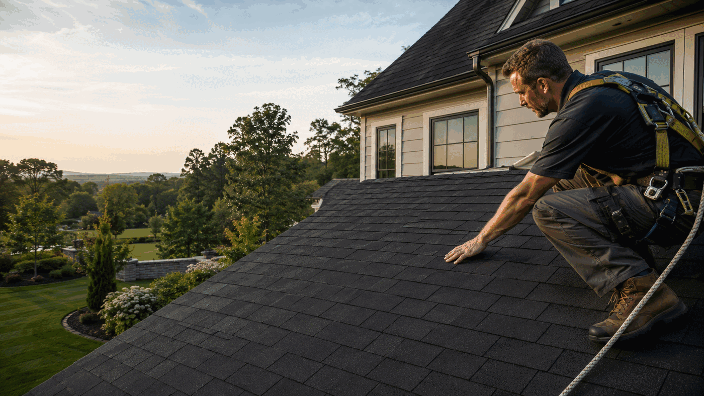 Professional roofing inspection